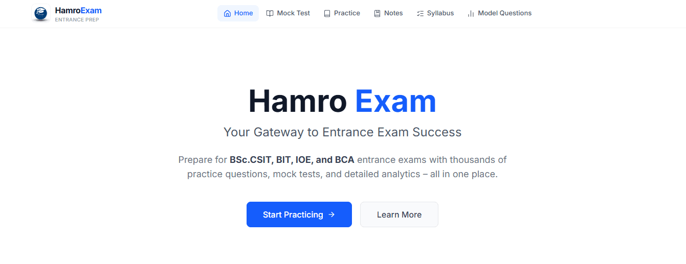 Preview of HamroExam